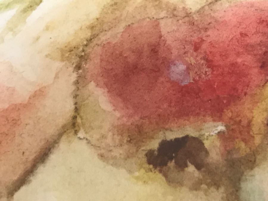 Sad Clown Watercolor Painting Signed Ludie/Judie Thompson In Mid Century Frame [Photo 8]