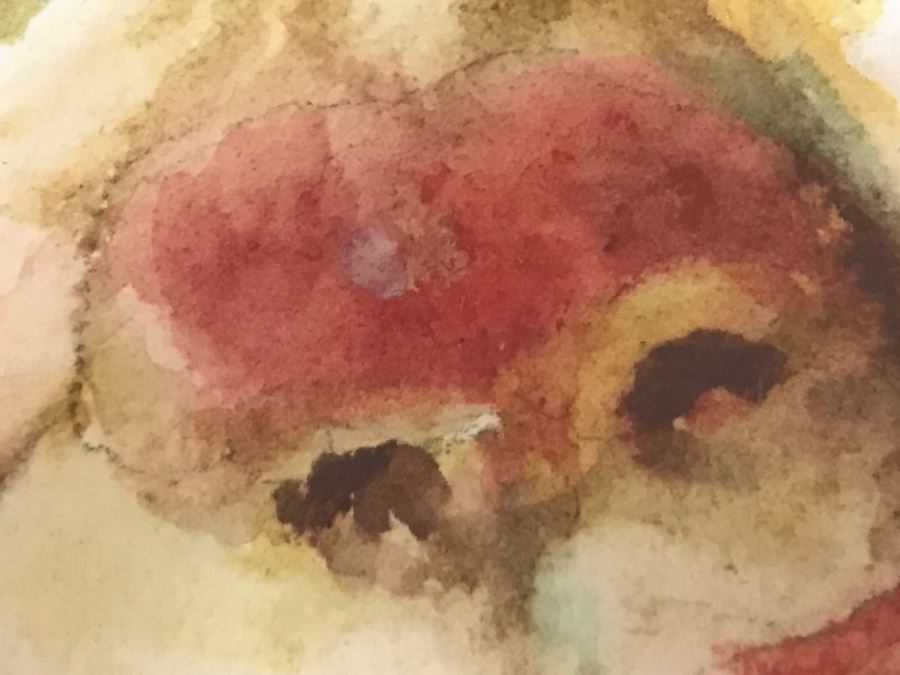 Sad Clown Watercolor Painting Signed Ludie/Judie Thompson In Mid Century Frame [Photo 7]