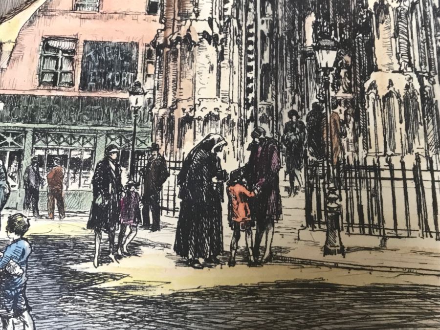 Signed Rouen 1928 Print In Frame [Photo 12]