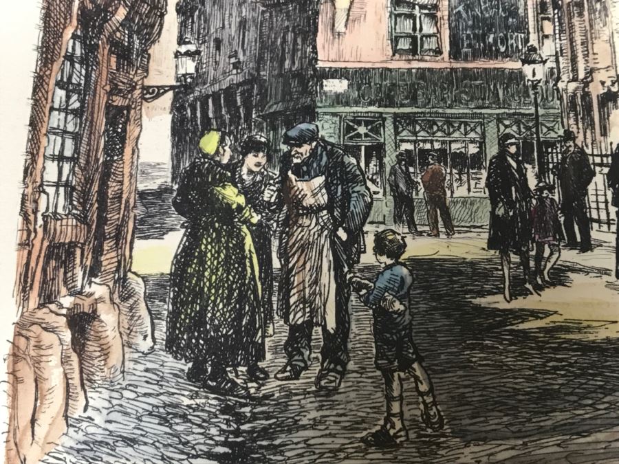 Signed Rouen 1928 Print In Frame [Photo 11]