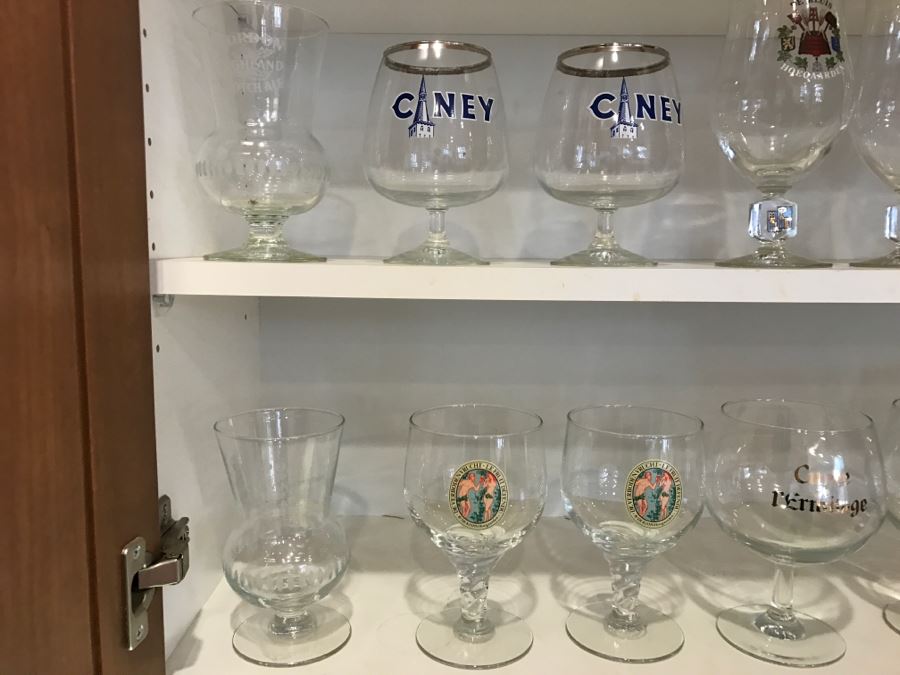 Various European Stemware Advertising Glasses [Photo 2]