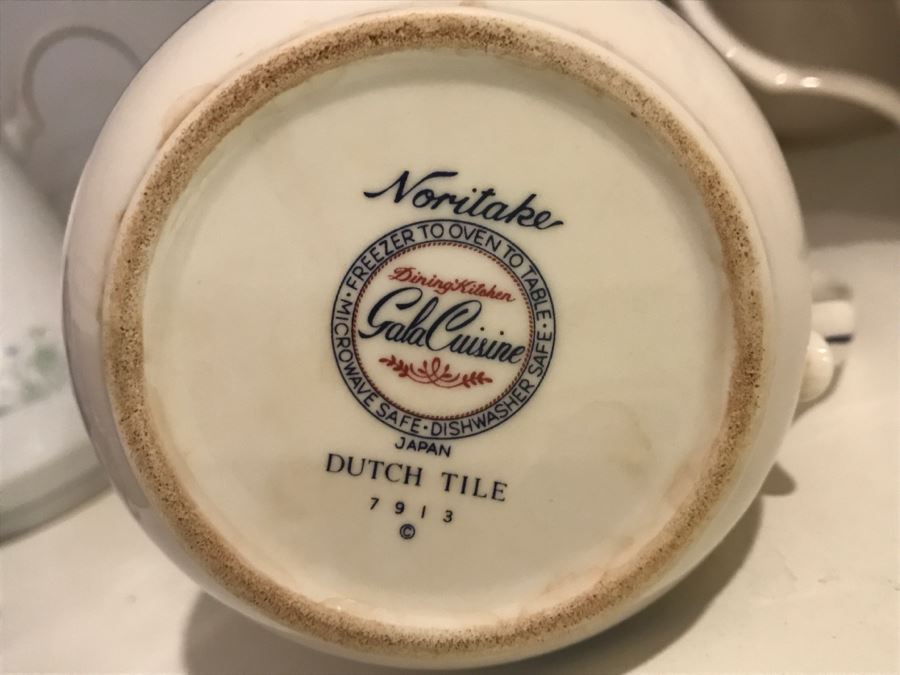 Various Coffee Mugs, Cook Books And China Including Noritake Dutch Tile Patter [Photo 4]