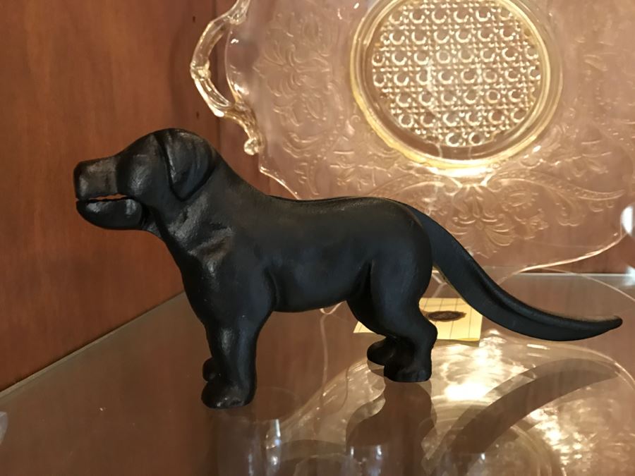 Various Items Photographed Including Dog Nut Cracker, Various Stemware, Glassware And China With Display Stands [Photo 3]