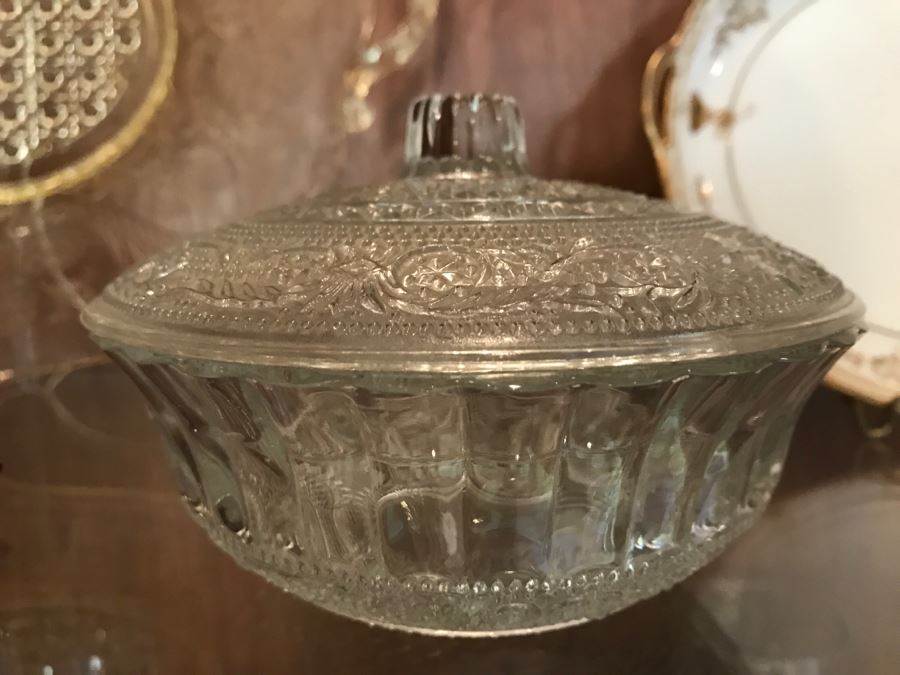 Various Items Photographed Including Dog Nut Cracker, Various Stemware, Glassware And China With Display Stands [Photo 6]