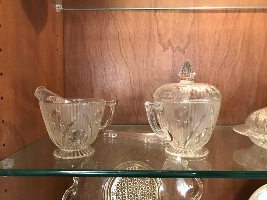 Various Items Photographed Including Dog Nut Cracker, Various Stemware, Glassware And China With Display Stands [Photo 12]