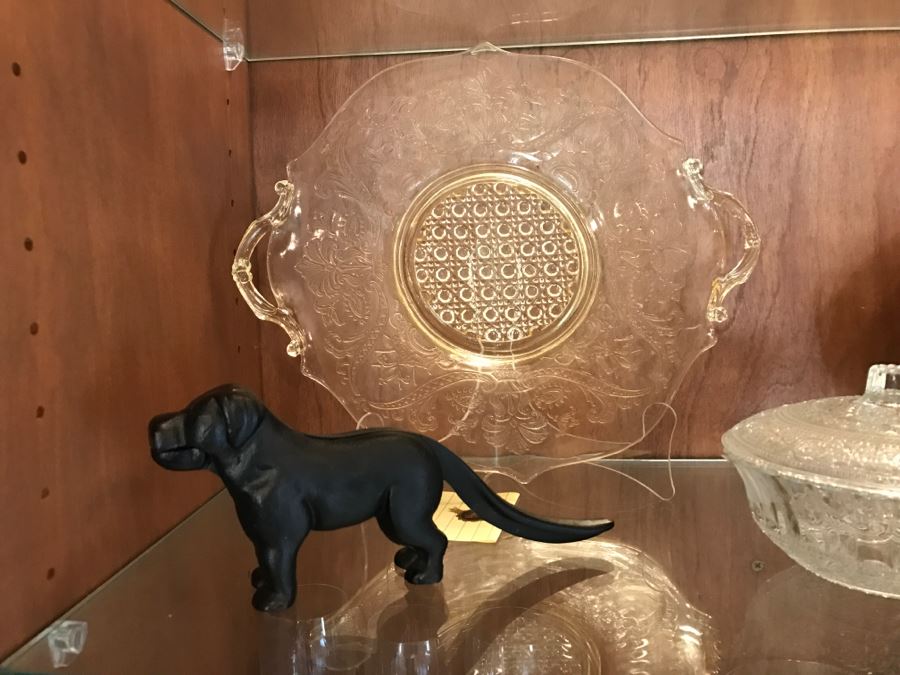 Various Items Photographed Including Dog Nut Cracker, Various Stemware, Glassware And China With Display Stands [Photo 2]