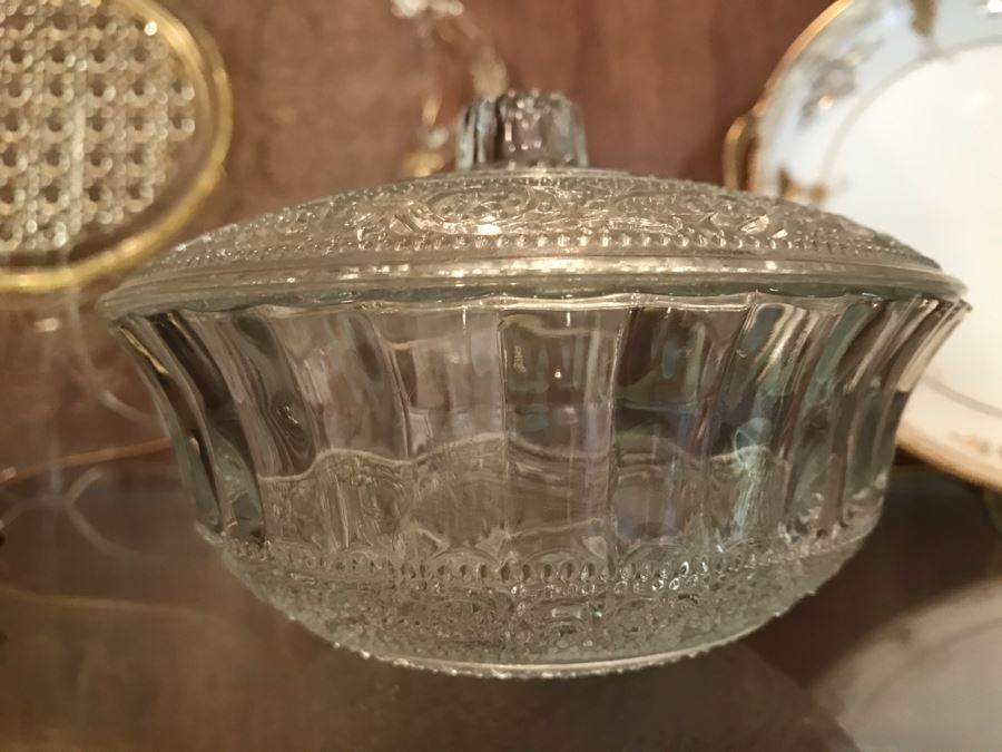 Various Items Photographed Including Dog Nut Cracker, Various Stemware, Glassware And China With Display Stands [Photo 7]