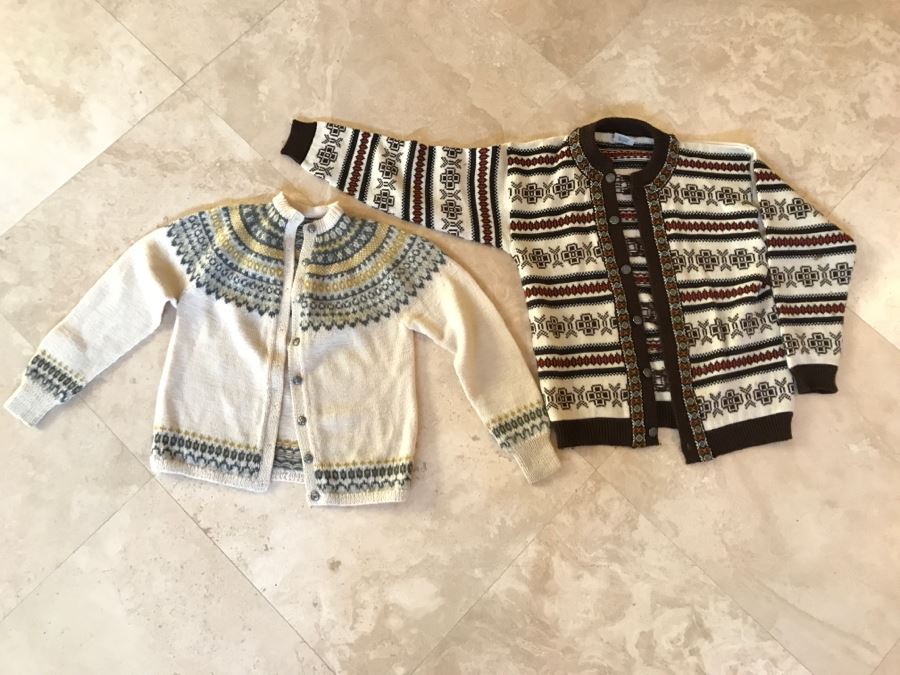 His And Her Wool Sweaters Made In Norway Men's Size Is 52 [Photo 2]