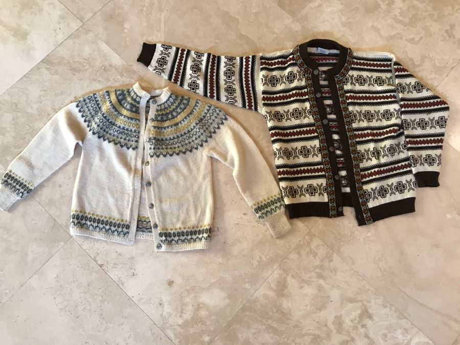 His And Her Wool Sweaters Made In Norway Men's Size Is 52 [Photo 3]