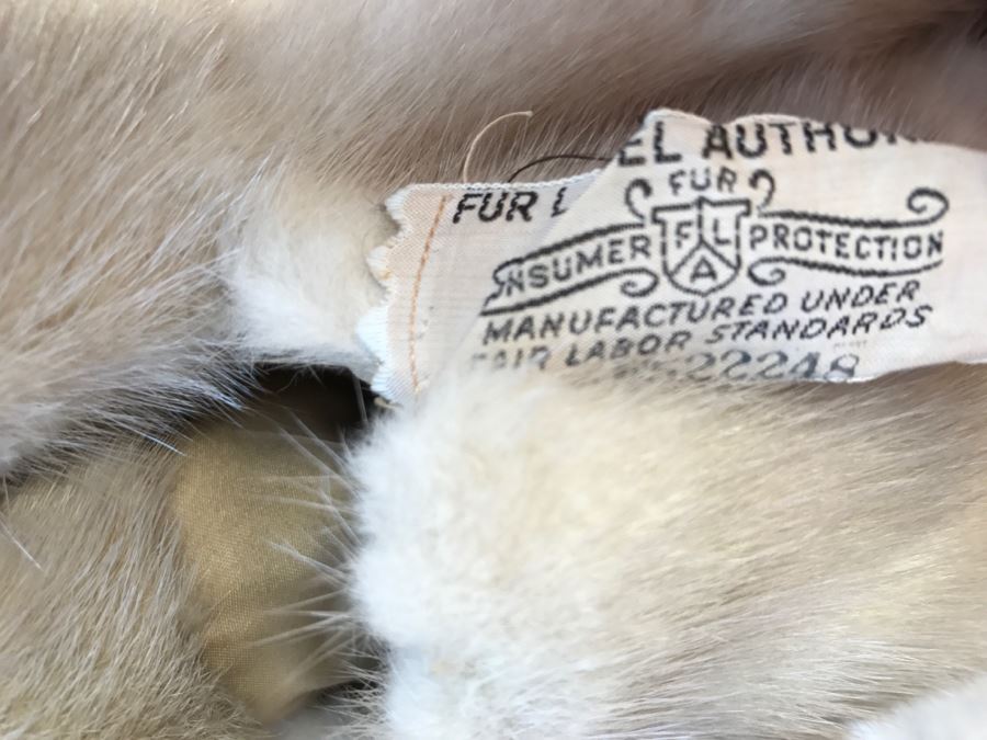 Morning Light Rare Quality EMBA Natural Pale Blue Beige Mink Fur Coat [Photo 15]