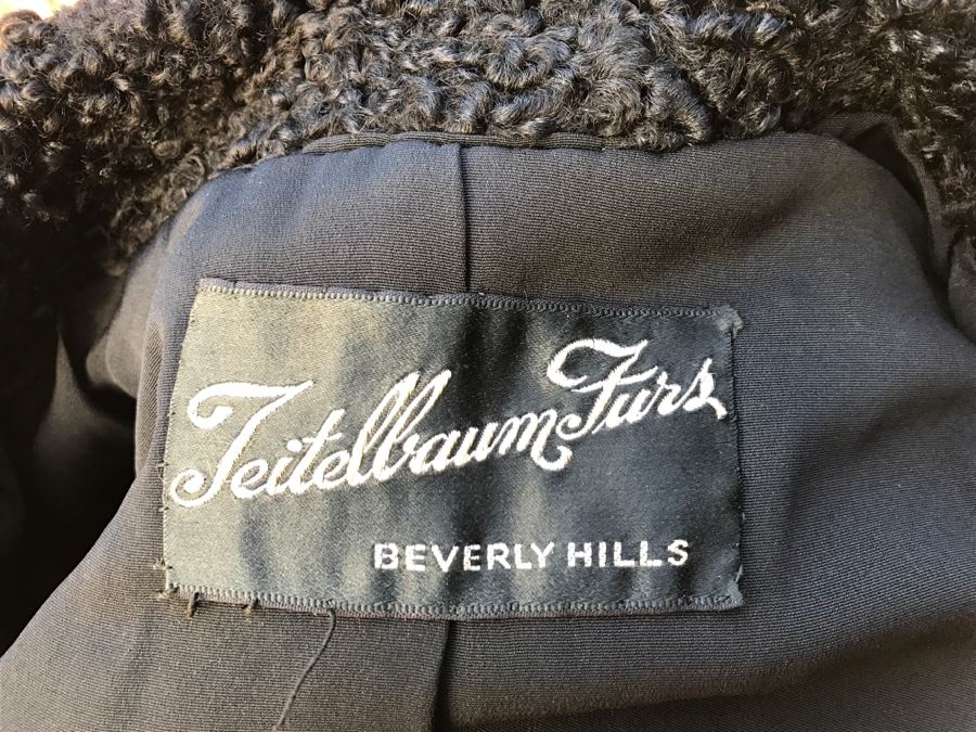 Teitelbaum Furs Beverly Hills Black Persian Lamb Coat Appraised In 1985 For $1,000 - From Furrier To The Stars Al Teitelbaum [Photo 11]