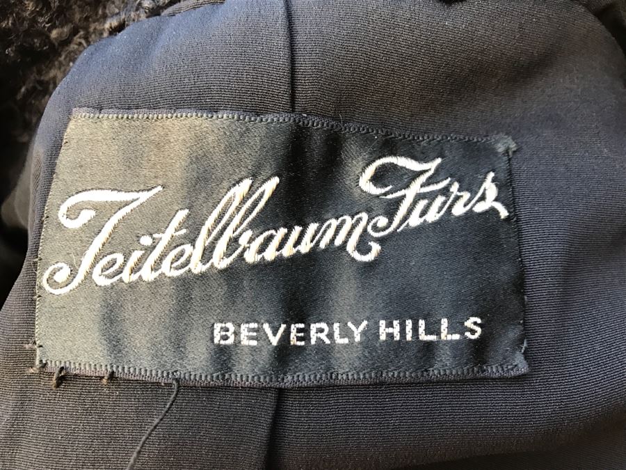 Teitelbaum Furs Beverly Hills Black Persian Lamb Coat Appraised In 1985 For $1,000 - From Furrier To The Stars Al Teitelbaum [Photo 3]