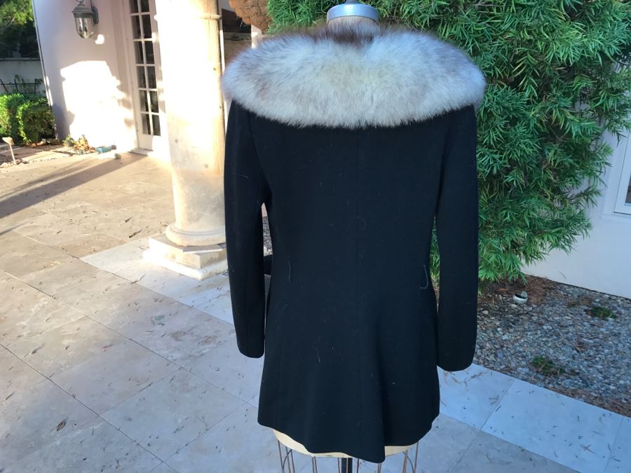Vintage Wool Coat By Gare With Fur Collar [Photo 5]