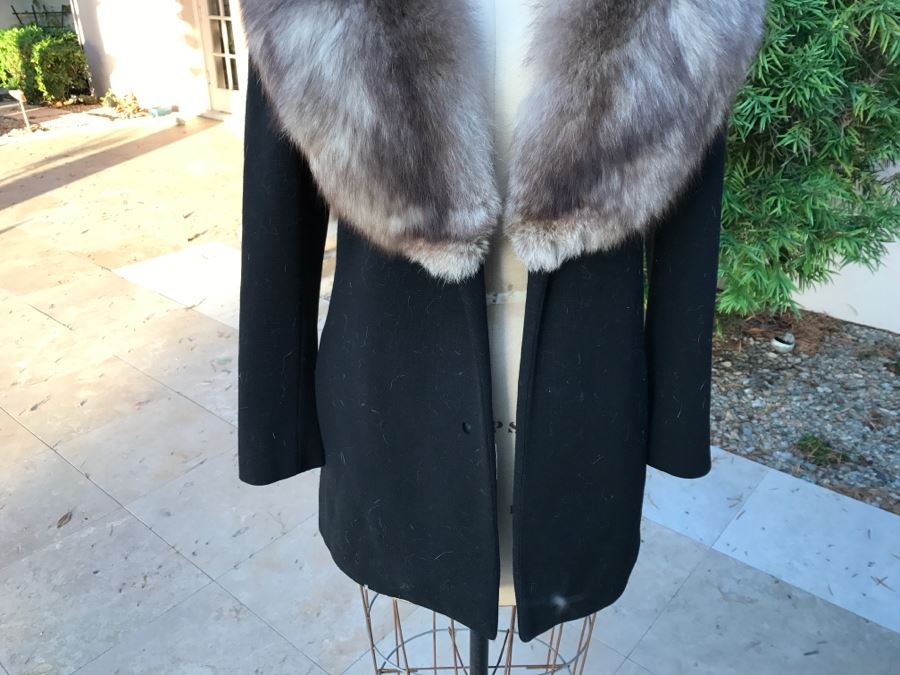 Vintage Wool Coat By Gare With Fur Collar [Photo 3]