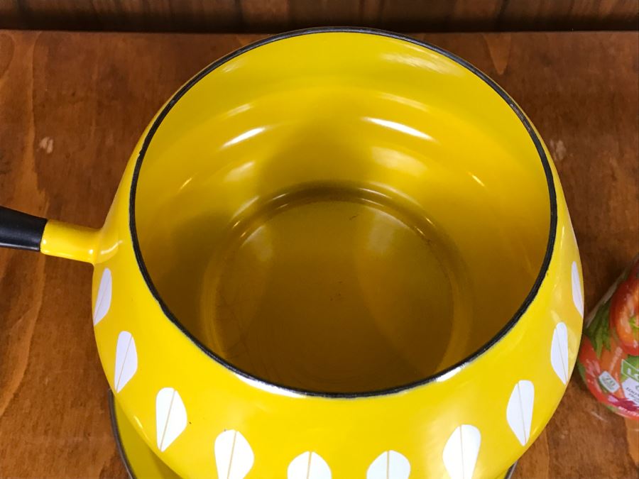 Mid Century Fondue Set Cathrineholm Ltd With Fondue Forks With Teak Handles From Germany [Photo 8]