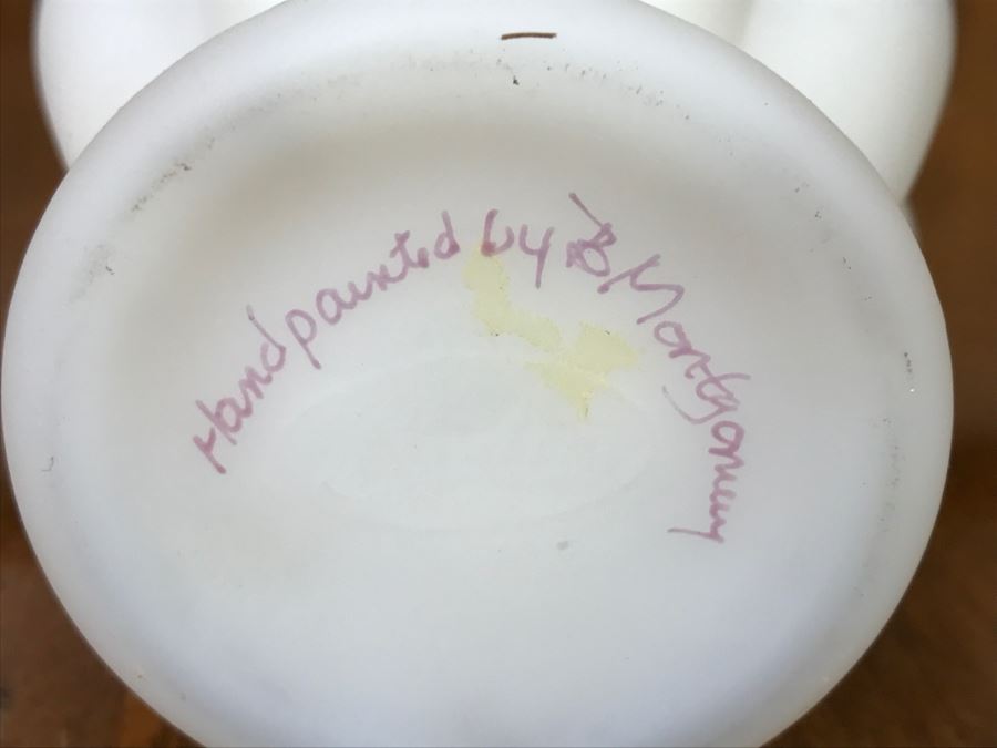 Pair Of Handpainted Vases With Floral Motifs [Photo 10]