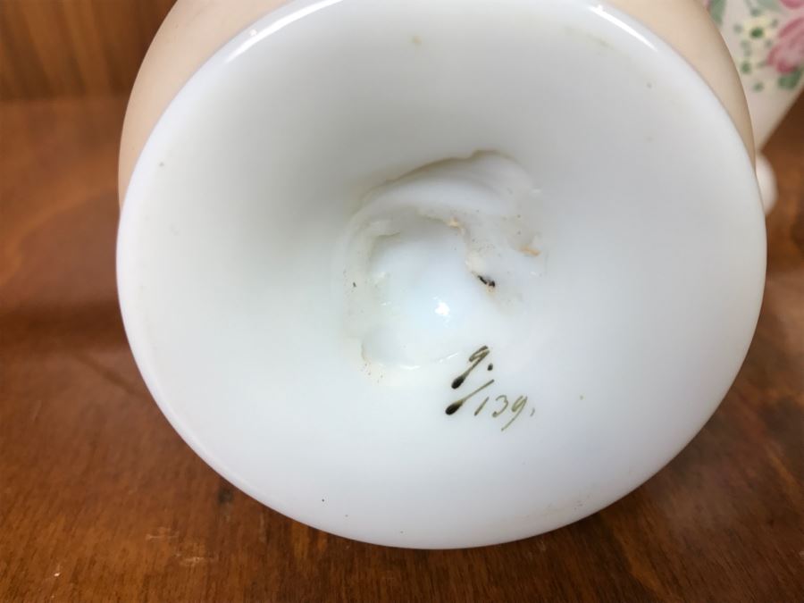 Pair Of Handpainted Vases With Floral Motifs [Photo 9]