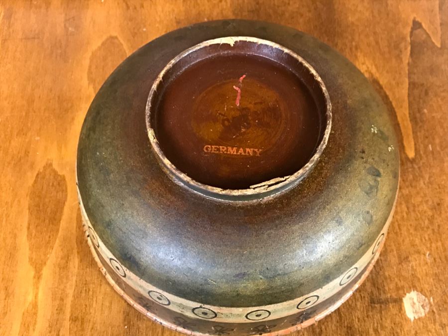 Old German Hand Painted Bowl [Photo 9]
