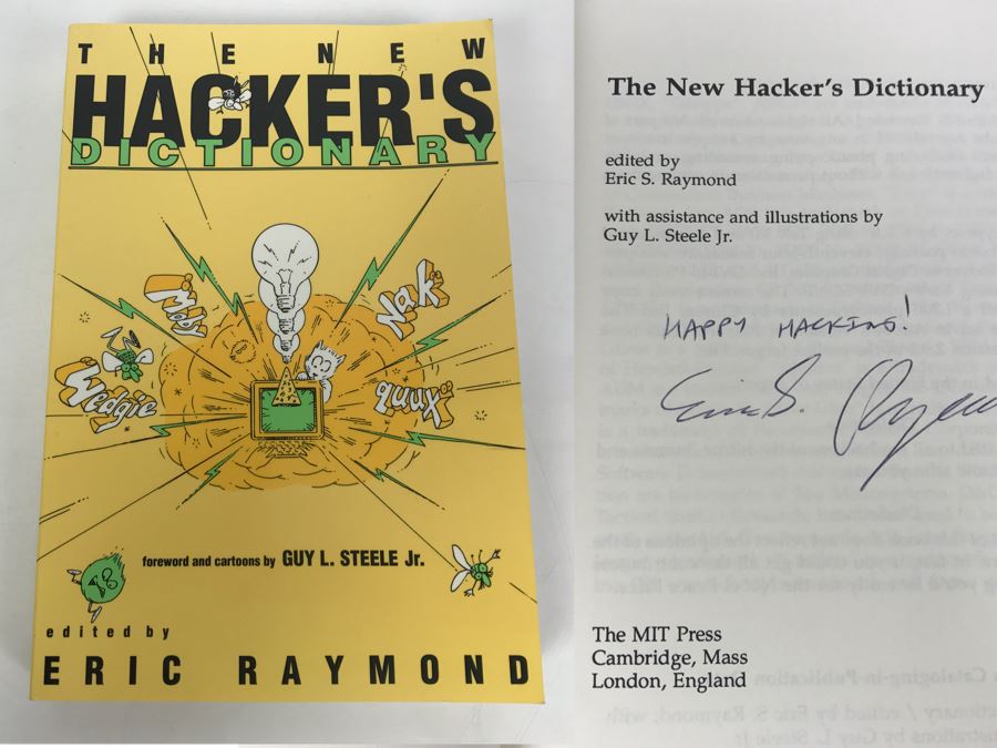 Signed Second Printing 1991 The New Hacker's Dictionary Edited By Eric S. Raymond (Signed By Eric S. Raymond) [Photo 1]