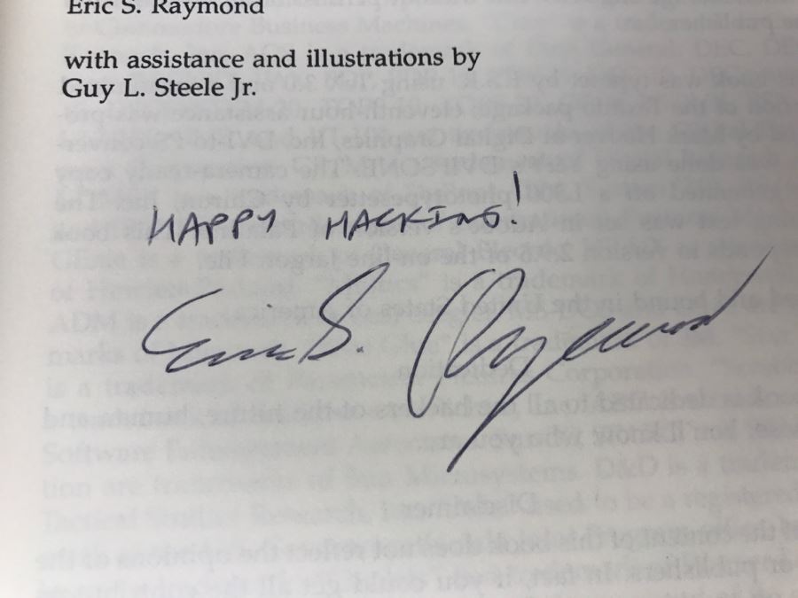 Signed Second Printing 1991 The New Hacker's Dictionary Edited By Eric S. Raymond (Signed By Eric S. Raymond) [Photo 5]