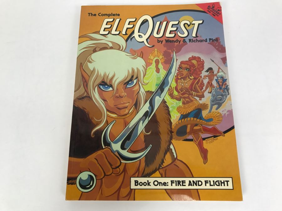 Signed First Printing 1988 The Complete Elfquest Graphic Novel Book One Fire And Flight Signed By Richard Pini And Wendy Pini