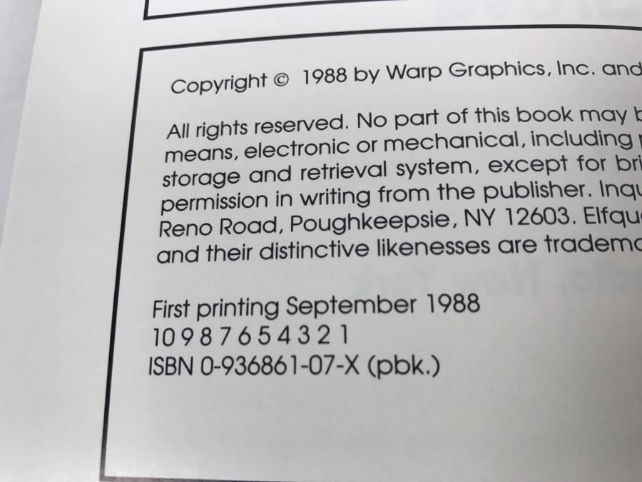 Signed First Printing 1988 The Complete Elfquest Graphic Novel Book Two: The Forbidden Grove Signed By Richard Pini And Wendy Pini [Photo 8]