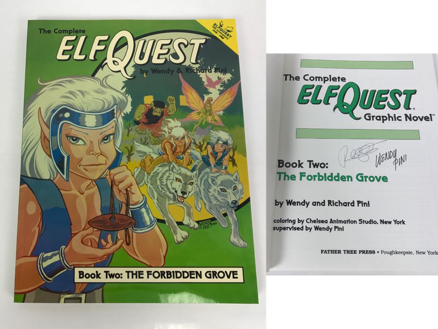 Signed First Printing 1988 The Complete Elfquest Graphic Novel Book Two: The Forbidden Grove Signed By Richard Pini And Wendy Pini [Photo 1]