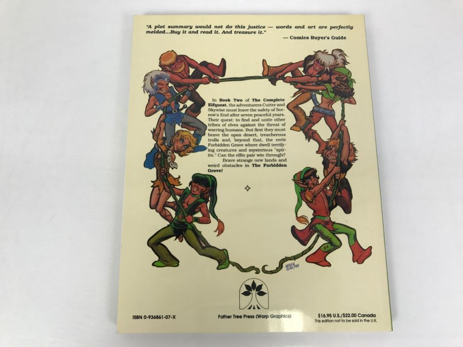 Signed First Printing 1988 The Complete Elfquest Graphic Novel Book Two: The Forbidden Grove Signed By Richard Pini And Wendy Pini [Photo 6]