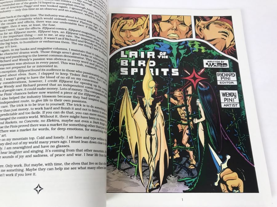 Signed First Printing 1988 The Complete Elfquest Graphic Novel Book Three: Captives Of Blue Mountain Signed By Richard Pini And Wendy Pini [Photo 9]