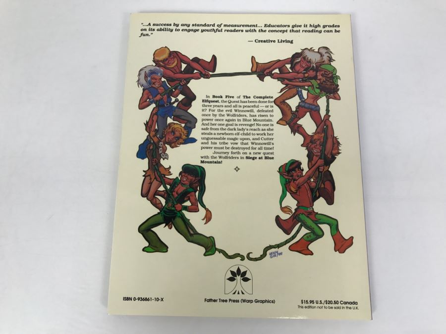 Signed First Printing 1988 The Complete Elfquest Graphic Novel Book Five: Siege At Blue Mountain Signed By Richard Pini And Wendy Pini [Photo 4]