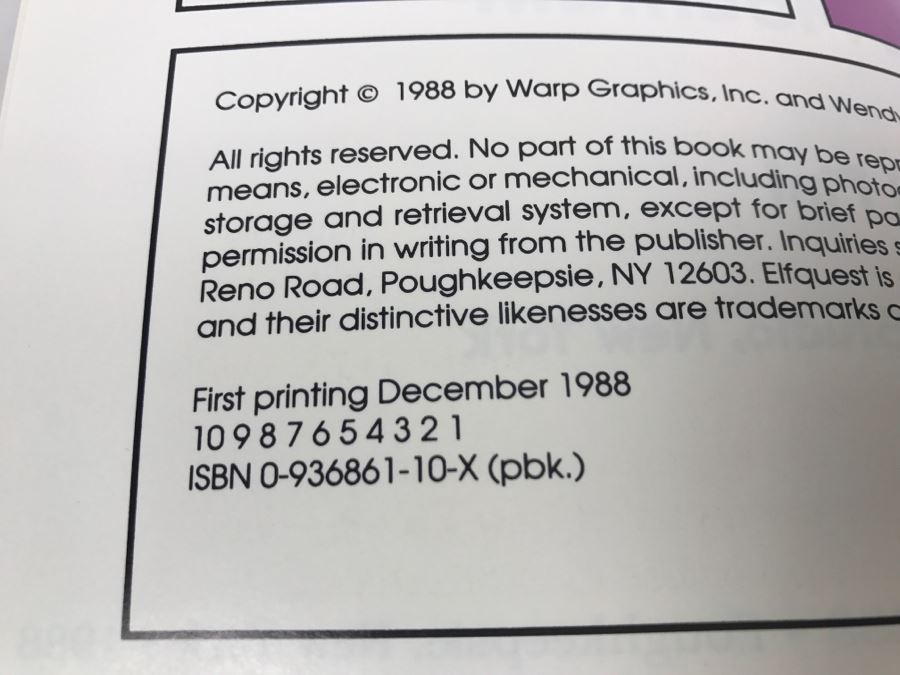 Signed First Printing 1988 The Complete Elfquest Graphic Novel Book ...
