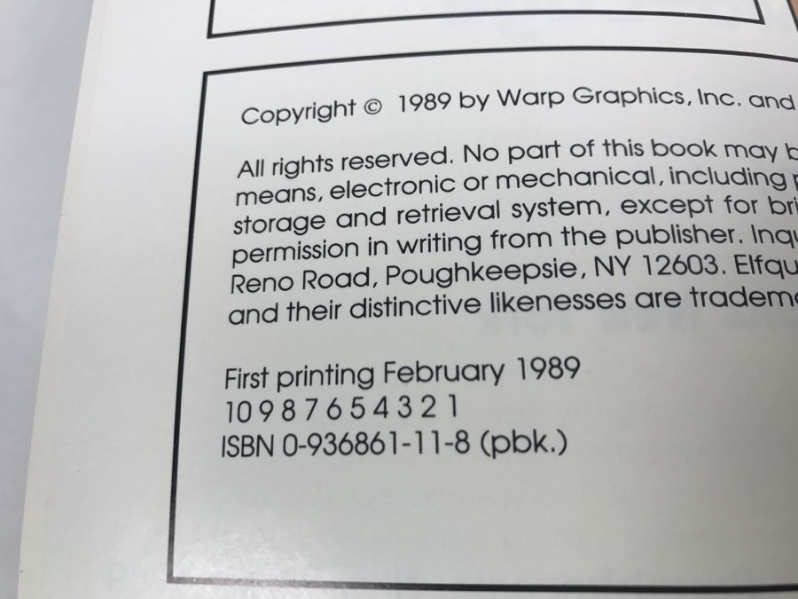 Signed First Printing 1988 The Complete Elfquest Graphic Novel Book Six: The Secret Of Two-Edge Signed By Richard Pini And Wendy Pini [Photo 7]