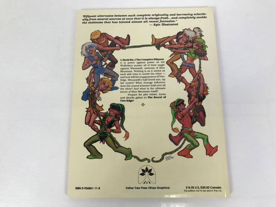 Signed First Printing 1988 The Complete Elfquest Graphic Novel Book Six: The Secret Of Two-Edge Signed By Richard Pini And Wendy Pini [Photo 4]