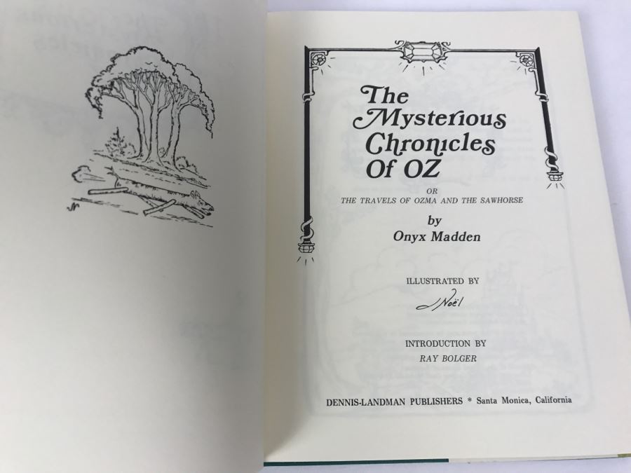 Signed First Printing Hardcover Book The Mysterious Chronicles Of OZ Or The Travels Of Ozma And The Sawhorse By Onyx Madden [Photo 7]