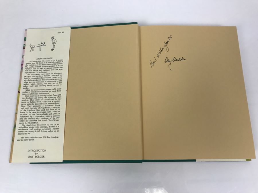 Signed First Printing Hardcover Book The Mysterious Chronicles Of OZ Or The Travels Of Ozma And The Sawhorse By Onyx Madden [Photo 2]