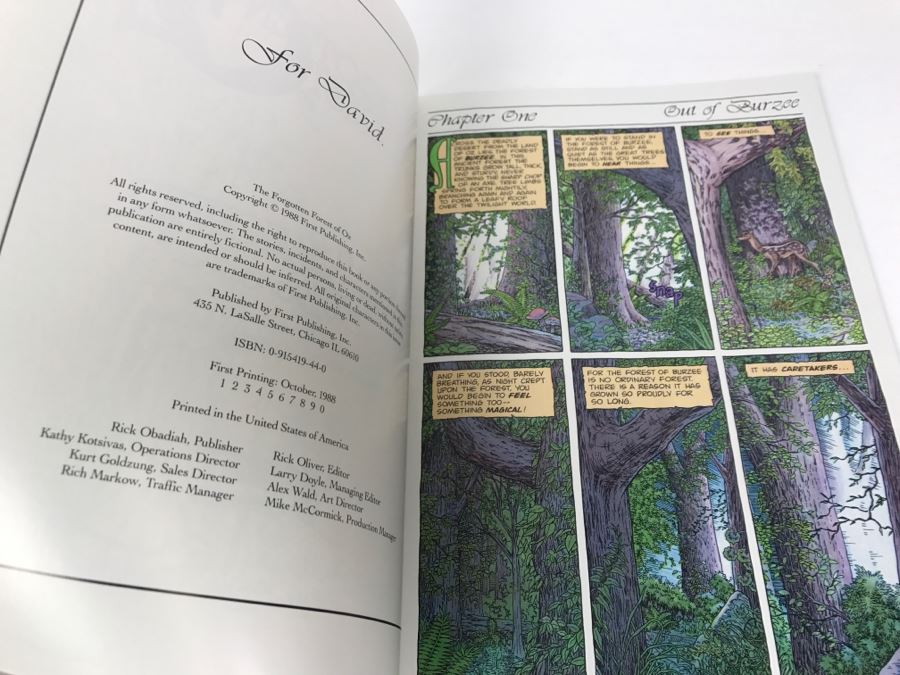 Signed First Printing Graphic Novel The Forgotten Forest Of Oz By Eric Shanower Based On Stories By L. Frank Baum [Photo 8]