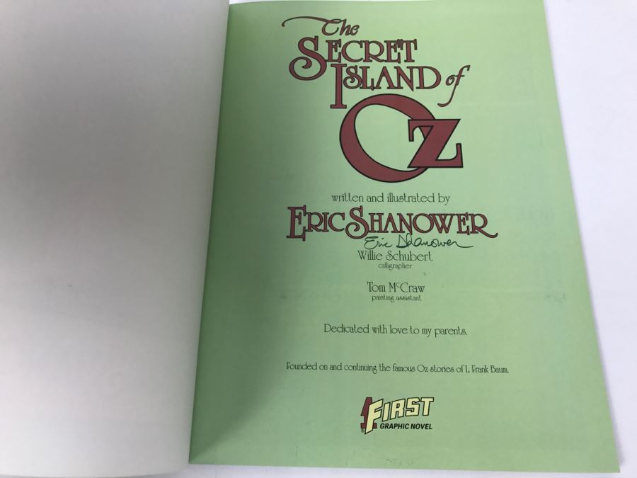 Signed First Printing Graphic Novel The Secret Island Of Oz By Eric Shanower Based On Stories By L. Frank Baum [Photo 6]
