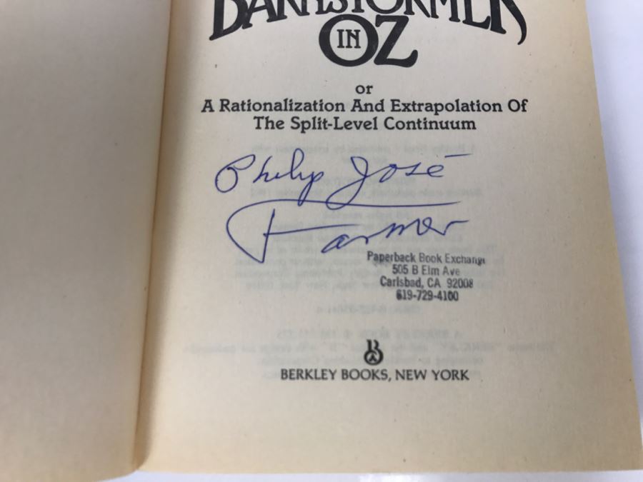 Signed Paperback Book A Barnstormer In OZ By Philip Jose Farmer [Photo 7]