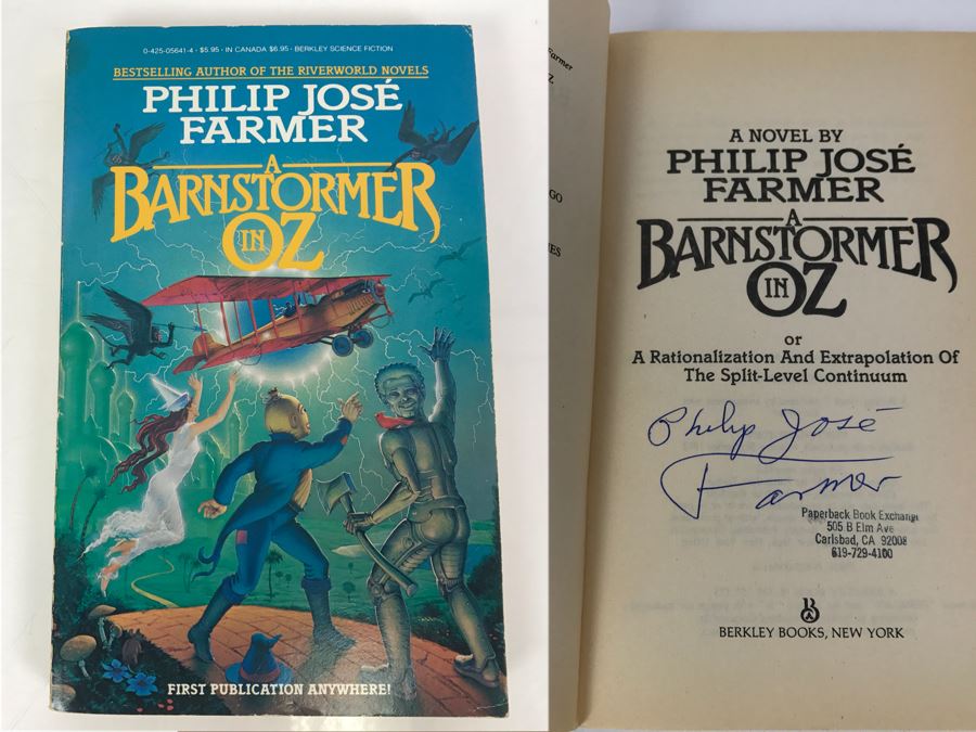 Signed Paperback Book A Barnstormer In OZ By Philip Jose Farmer [Photo 1]