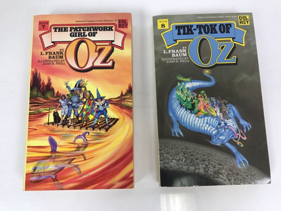 Pair Of L. Frank Baum Paperback Books: The Patchwork Girl Of Oz And Tik-Tok Of Oz [Photo 1]