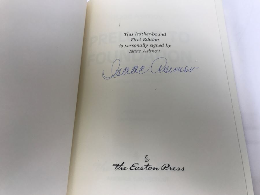 Signed First Edition Easton Press Hardcover Prelude To Foundation By ...