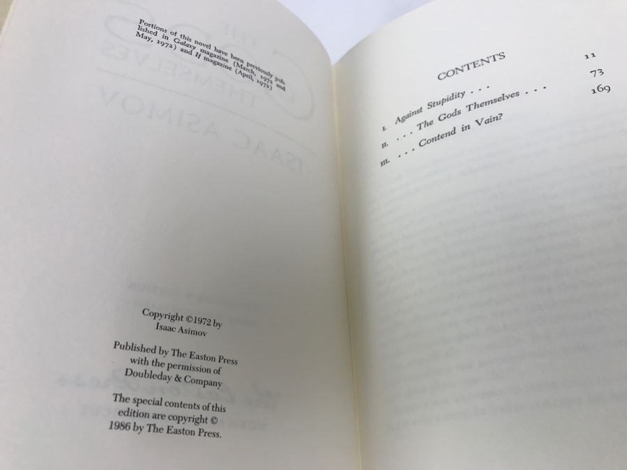 Easton Press Hardcover Book The Gods Themselves By Isaac Asimov [Photo 11]