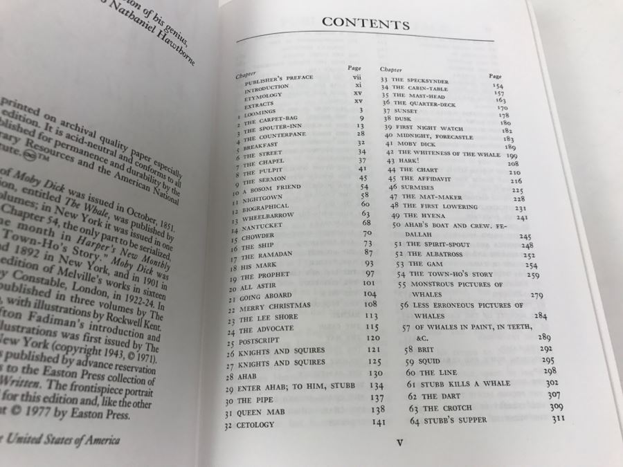 Easton Press Hardcover Book Moby Dick; Or, The Whale By Herman Melville [Photo 8]