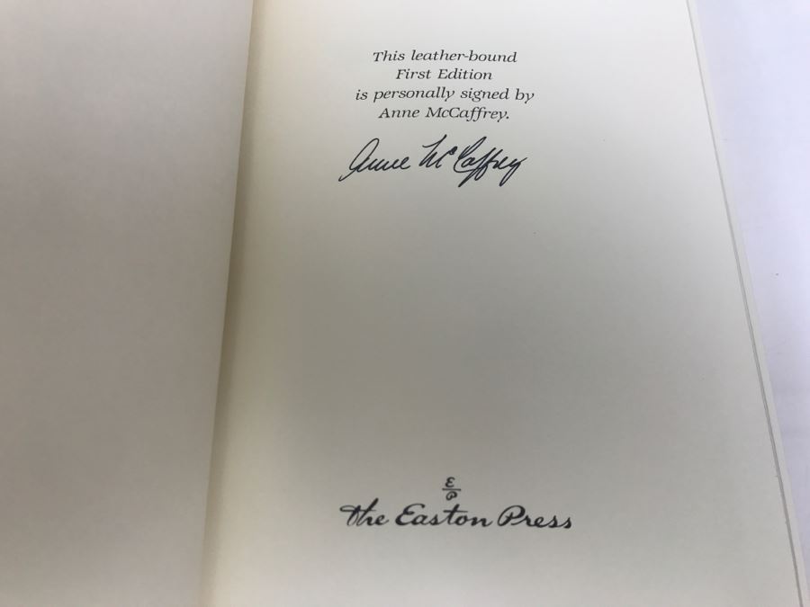 Signed First Edition Easton Press Hardcover Book Dragonsdawn By Anne McCaffrey [Photo 8]