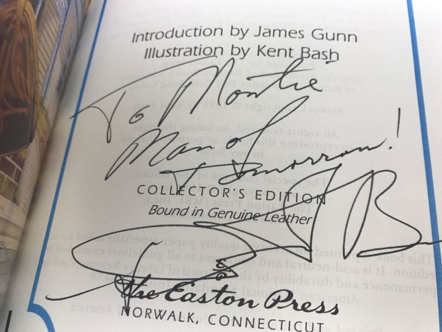 Signed Easton Press Hardcover Book The Postman By David Brin Masterpieces Of Science Fiction [Photo 8]