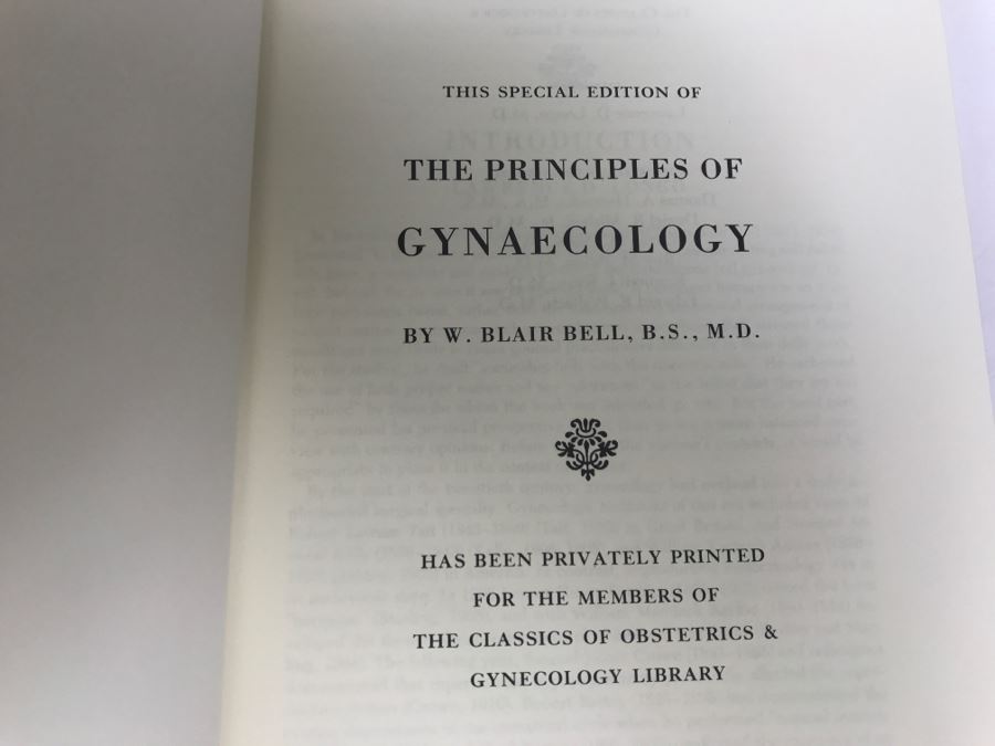 Vintage 1990 Hardcover Book Special Edition Of The Principles Of Gynaecology By W. Blair Bell [Photo 4]