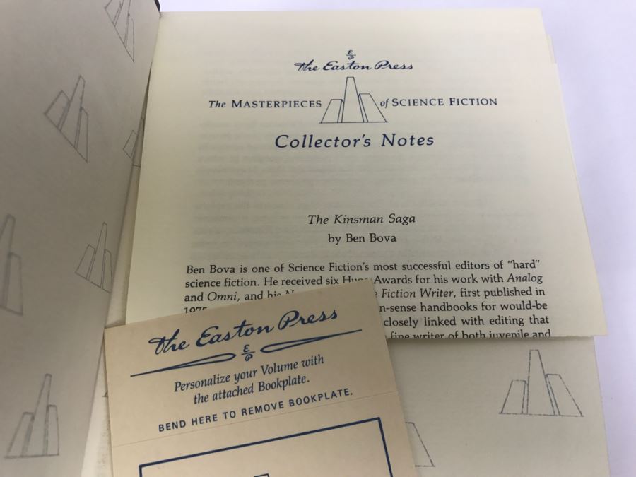 Signed Easton Press Hardcover Book The Kinsman Saga By Ben Bova [Photo 5]