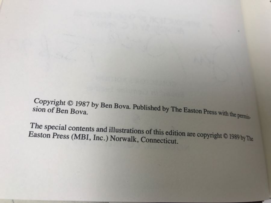 Signed Easton Press Hardcover Book The Kinsman Saga By Ben Bova [Photo 10]