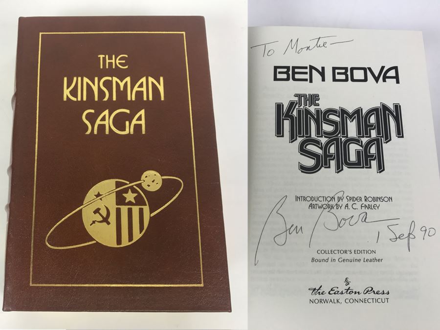Signed Easton Press Hardcover Book The Kinsman Saga By Ben Bova [Photo 1]
