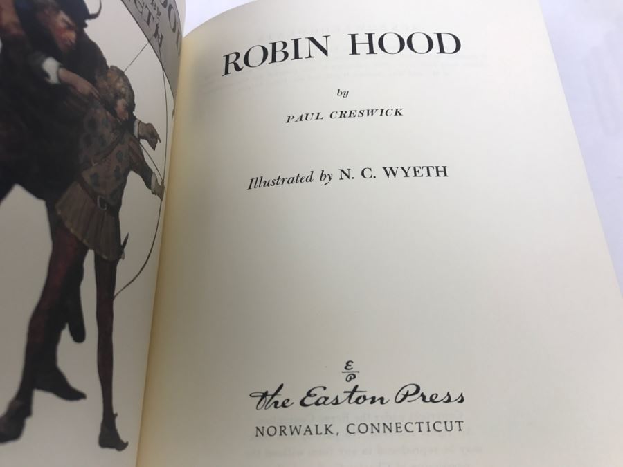 Easton Press Hardcover Book Robin Hood By Paul Creswick Illustrated By N.C. Wyeth [Photo 7]